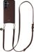 AVY Leren Hoesje Geschikt voor Samsung Galaxy S26 | Compatibel met MagSafe | Leather Case met Telefoonkoord | Crossbody | Chocolate | Long Leather