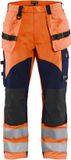 Blåkläder Multinorm inherent werkbroek 1589-1513 - High Vis Oranje/Marineblauw - D108