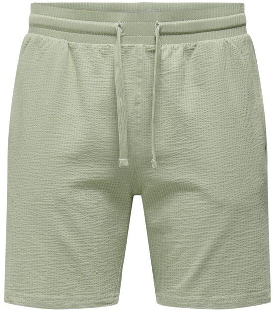 ONLY & SONS ONSKIAN LIFE STRAIGHT SEERS. SHORTS NOOS Heren Broek M Seagrass