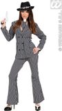 Widmann Maffia Kostuum Vrouwelijke Gangster Ms Capone Kostuum Large Carnaval kostuum Verkleedkleding
