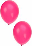 Bellatio Decorations ballonnen - 30x stuks - fuchsia roze - 27 cm - verjaardag - feestartikelen - versiering