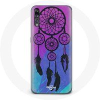 Maniacase Hoesje voor Huawei P20 Dromenvanger zwart blauw en paarse achtergrond