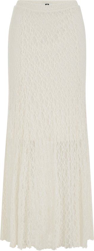 WE Fashion Dames jersey maxi rok van kant