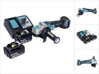 Makita DGA 521 RTX1 accu haakse slijper 18 V 125 mm X-LOCK Brushless + 2x accu 5,0 Ah + oplader