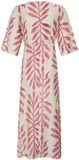 Fransa Damesjurk Ramani Kort Gebloemd V-hals Cameo Roze Polyester XS