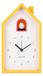 Horloge avec poussins, design moderne, jaune vif, 6x12x20 cm