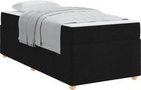 vidaXL Bedframe with Mattress Black 90 x 200 cm Fabric