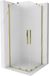 Mexen Velar Duo cabine de douche coulissante 80 x 80, verre dépoli, or