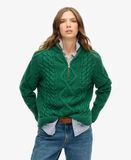 Superdry Pull en maille Aran pour femme Vert Taille 44