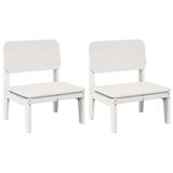 VidaXL Tuinstoelen set van 2 wit grenenhout 60x52,5x72 cm