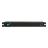 Infitronic - INSV1006 – 19 inch 8-voudige stekkerdoos stroomverdeler 1U met 2x USB-opladen