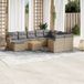 Maison Exclusive - Ensemble de jardin pour le jardin, composé de 11 pièces, avec un mélange de polyrotin tressé beige et de coussins