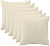 vidaXL Kussensloop Crèmekleurig Katoensatijn 30 x 30 cm 6 Stuks