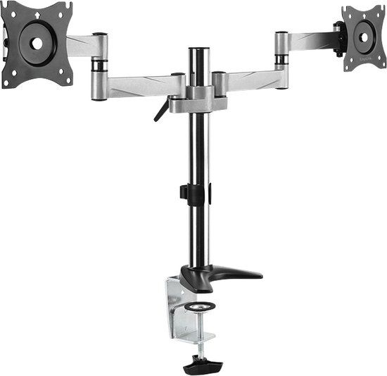 LogiLink BP0077 Desk Mount Dual Monitor Arm 13-27" - Black/Steel