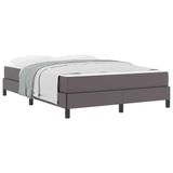 vidaXL Bedframe met matras Grijs 160 x 200 cm Stof