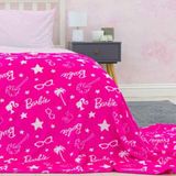 Barbie Fleece plaid 100 x 150 cm Roze