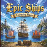 Epic Ships Colouring Book for Teens and Adults: 50 Historic Ships, Pirate Vessels, Viking Longships and Legendary Boats to Colour