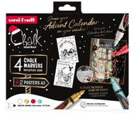 uni-ball Uni Chalk Markers Kerst 4 stuks