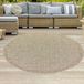 Teppich-Traum Tapis d'extérieur aspect sisal naturel beige Ø 120 cm