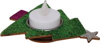 Baker Ross AX429 Houten Kerstboom Theelichthouders - Set Van 4