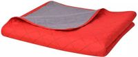 vidaXL Dubbelzijdige Quilt Bedsprei Rood en Grijs 230x260 cm