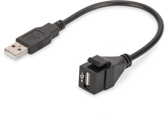 DIGITUS USB 2.0 Keystone Module Female/Male - Black