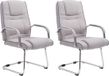 CLP Attila Set van 2 Eetkamerstoelen - Stof grijs