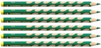 STABILO - ergonomisch kleurpotlood voor linkshandigen - EASYcolors | verpakking van 6, groen