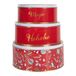 COOK CONCEPT, BT6807, Decorative Christmas metal tins, set of 3, Red