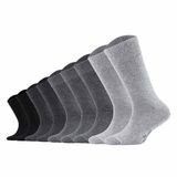 s.Oliver Sokken 9-pak Grijs/Zwart Gestreept Katoenmix 39-42