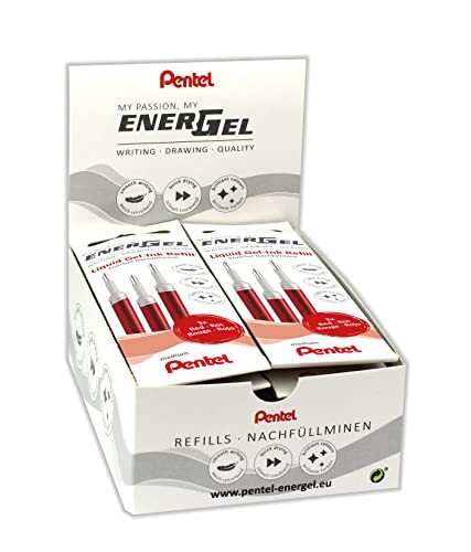 Pentel LR7-3B navulvulling voor EnerGel pennen 0,7 bal = 0,35 mm lijndikte, VE = 12 x 3 stuks, rood