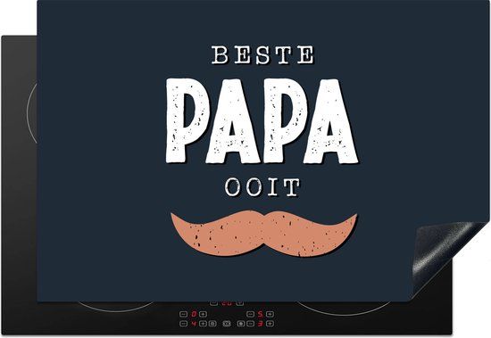 KitchenYeah® Inductie beschermer 77x51 cm - Cadeau man - Vaderdag - Quote - Beste papa ooit - Inductiebeschermer