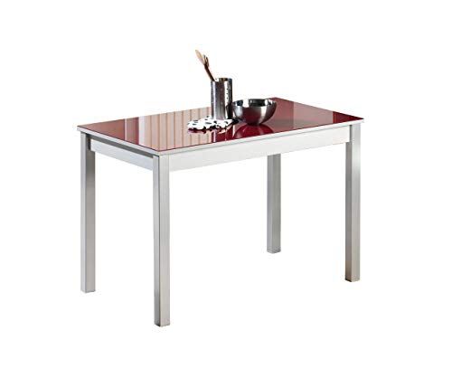 ASTIMESA Keukentafel - Metaal - Rood - 90 x 50 cm