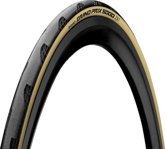 Continental Grand Prix 5000 700x25C - Black/Cream Skinwall - 28 Inch - 230g