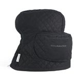 KitchenAid housse de protection unie pour robot pâtissier inclinable, ajustée, avec poche de rangement, matelassée 100% Coton, noir mat, 36,6 × 45,7 × 25,4 cm