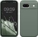 kwmobile telefoonhoesje geschikt voor Google Pixel 8a - Hoesje met siliconen coating - Smartphone case in Regenwashed groen