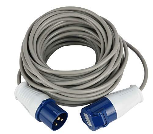 Electraline 46147, Verlenging Industrieel - 10 m kabel - IP44 buitenruimte/industriële koudetoestelcontactdozen 3-polige stekker geschikt voor caravans