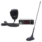 Radio CB avec 40 canaux + antenne CB de 45 cm avec pied magnétique