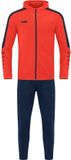 Jako Power Polyester Trainingspak Met Capuchon Dames - Vlam/Marine