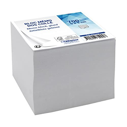 Waytex 931152 Memoblok Kubus - 700 Noten - 9 x 9 cm - Achterkant Verlijmd