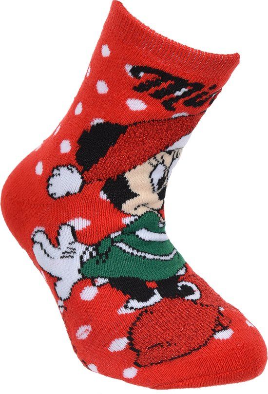 Minnie Mouse Antislip Sokken - Rood - Maat 31/34 - Kerst