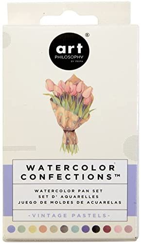 Prima Marketing Prima Watercolor Confections Watercolor Pans 12/Pkg-Vintage Pastel