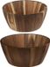 Secret de Gourmet voedsel serveerschalen - set van 5x - Acaciahout - D28/D16 cm