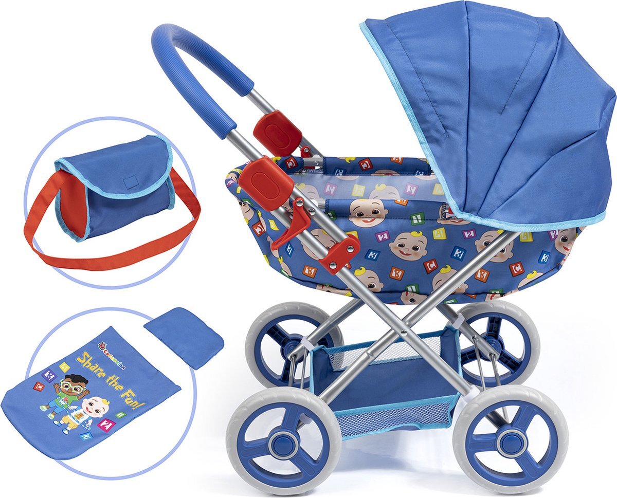 Bayer Design Design Cosy Cocomelon poppenwagen, blauw