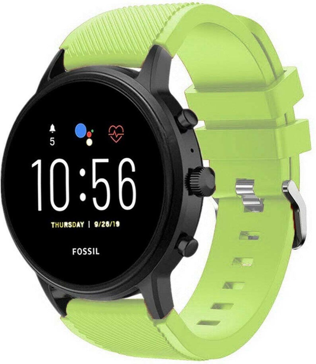 Strap-it Fossil Gen 5 siliconen bandje - lichtgroen