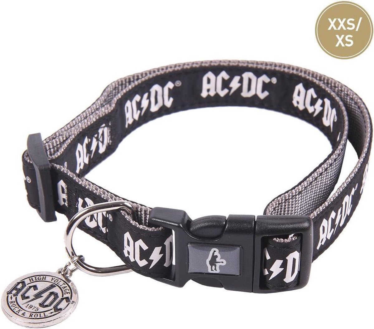 Cerdá ACDC hondenhalsband, officieel Disney-gelicentieerd product. zwart