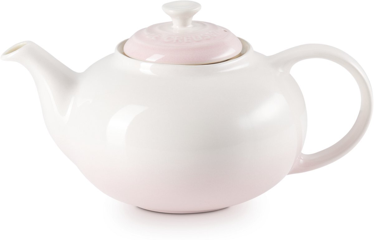 Le Creuset Grand Theepot, steengoed, 1,3 liter, voor 4 kopjes, Shell Pink, 70702137770000