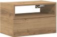 vidaXL Nachtkastje wandgemonteerd 45x26x28,5 cm artisanaal eikenkleur