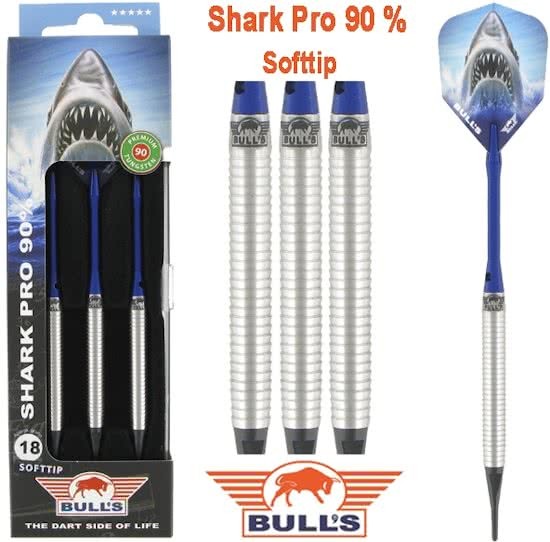 Bulls Soft Tip Shark Pro 90% 18 gram Dartpijlen