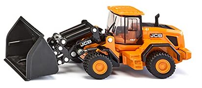 SIKU 1789, JCB 457 Shovel, 1:87, metaal/kunststof, geel/zwart, scharnierend koppelstuk, beweegbare graafbak